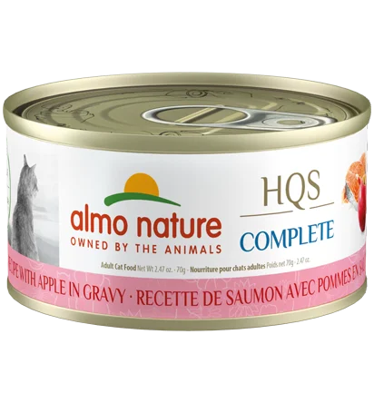 Almo Nature HQS Complete Salmon Recipe with Apple in gravy Wet Cat Food (2.47 oz)