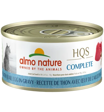 Almo Nature HQS Complete Tuna Recipe with Quail Eggs in gravy Wet Cat Food (2.47 oz)