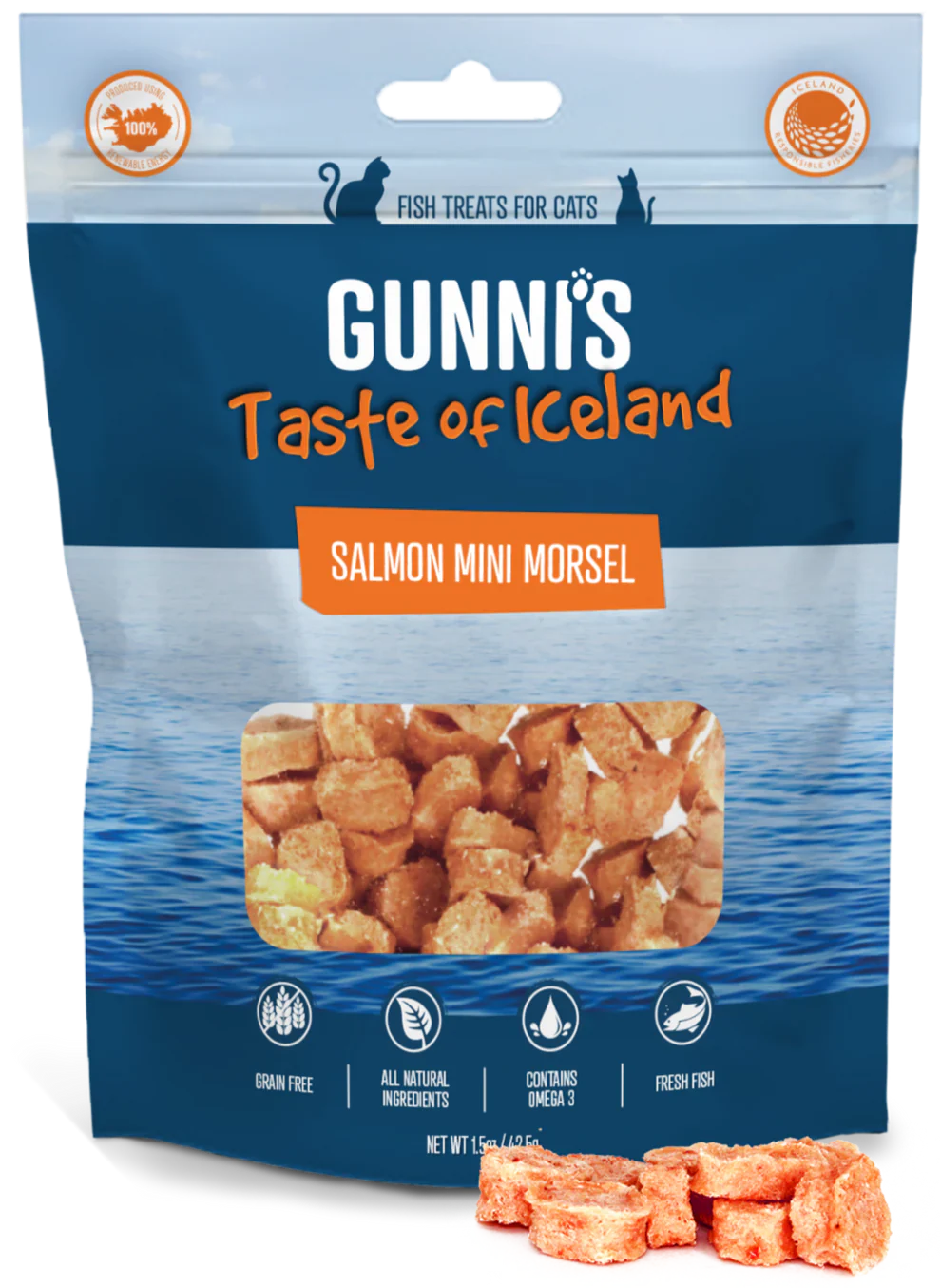 Gunni's Salmon Mini Morsels Cat Treats (1.5 oz)