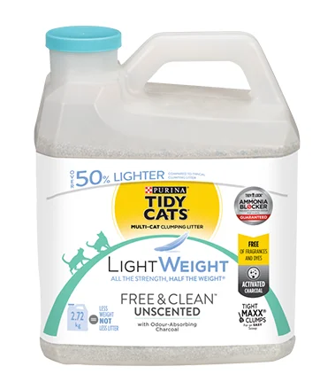 Tidy Cats Lightweight Free & Clean Cat Litter with Charcoal