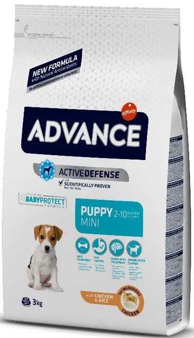 ADVANCE PUPPY Mini, Pui şi orez, 3kg